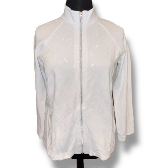 TOMMY BAHAMA Aruba Diamond Days Embroidered Full-Zip Sweatshirt - XL White - Picture 3 of 15